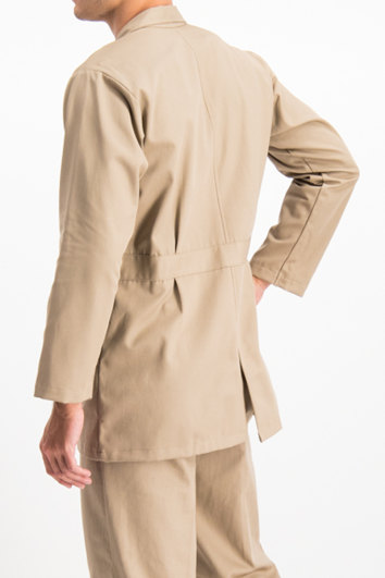 Bata Industrial 3/4 100% Algodón botón oculto