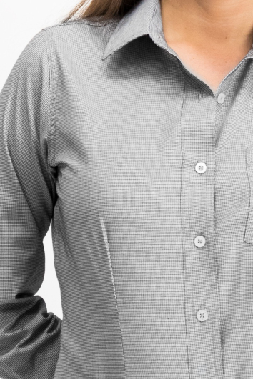 Blusa Ejecutiva Cuadritos Chekers 60% Alg. 40% Pol.