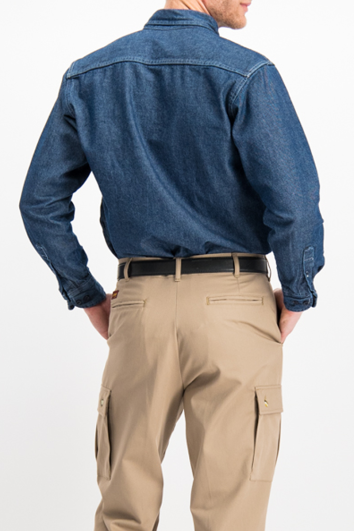 CAMISA MEZCLILLA 10.5 OZ, 2 BOLSAS