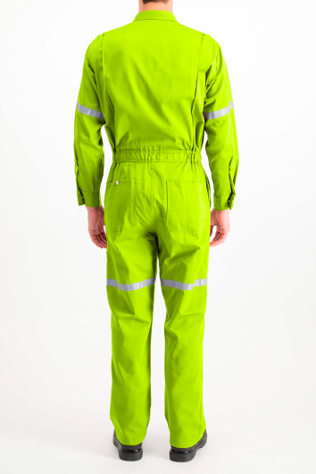 Overol Industrial Contratista 65%pol./35%Algodón con cinta reflejante