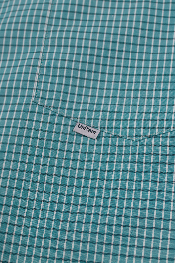 Camisa Ejecutiva Cuadros Manhattan 50% Pol. 50% Alg.