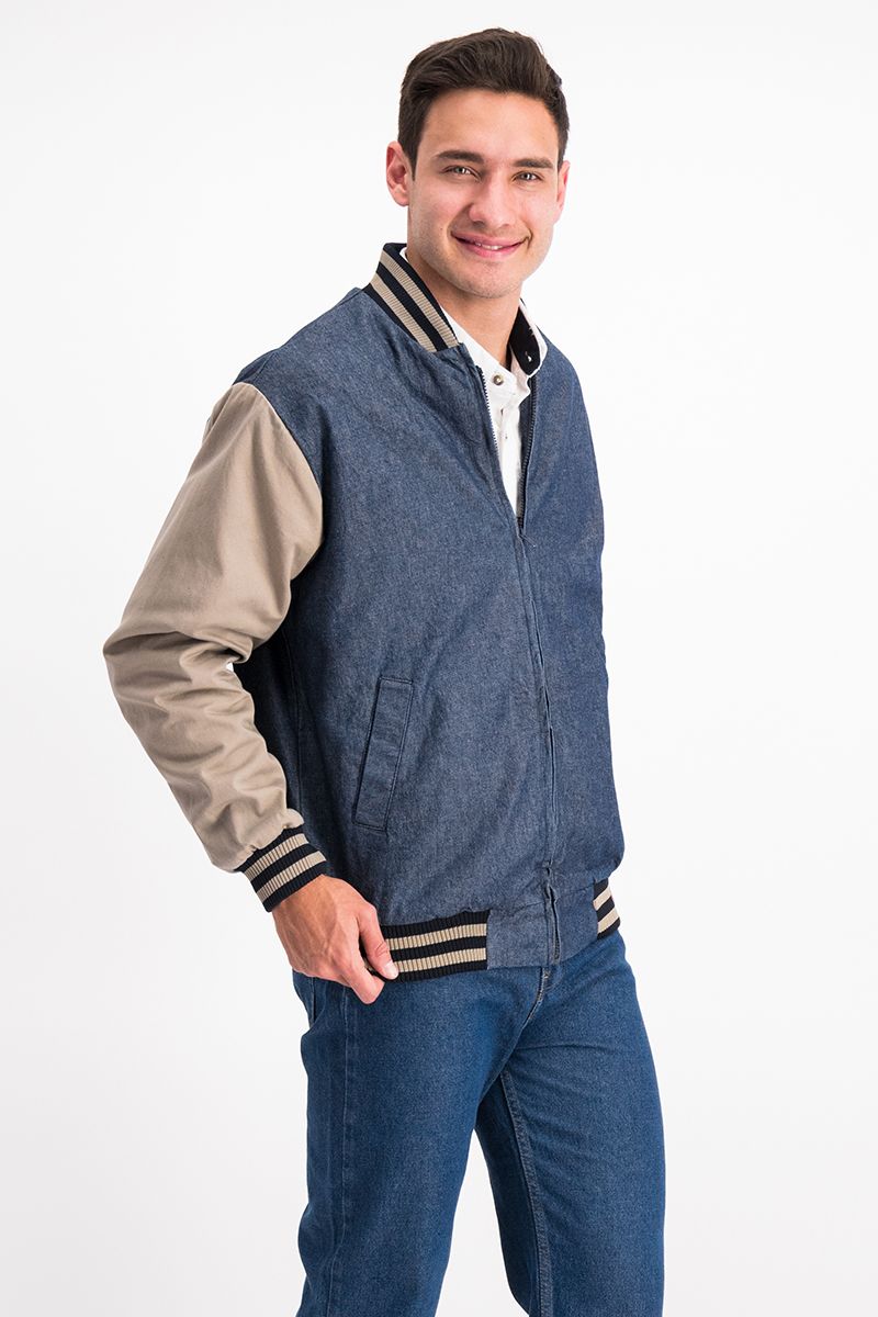 Chamarra de mezclilla stretch con mangas y gorro de tela para hombre – Bros  Club