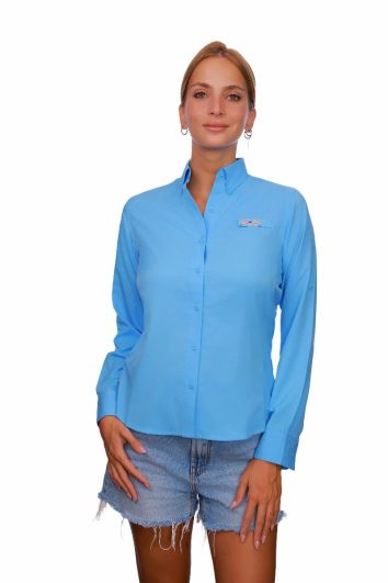 BLUSA PESCADOR ML FORT LAUDER-AZUL CELESTE-XS