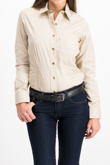 Blusa Casual Gabardina Ligera 100% Algodón