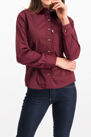 Blusa Casual Gabardina Ligera 65% Pol. 35% Alg.
