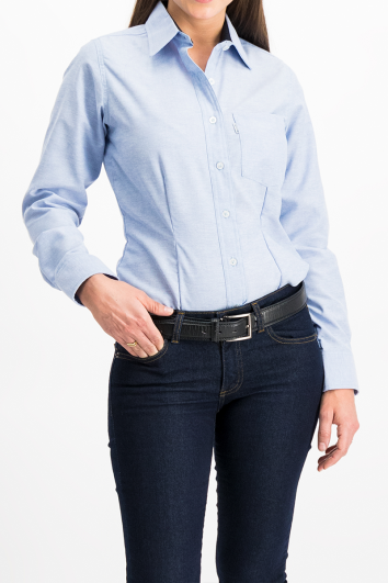 Blusa Casual Gabardina Oxford USA 60% Alg. 40% Pol.