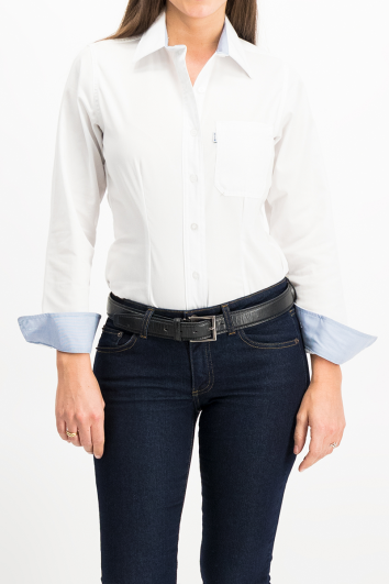 Blusa Casual Gabardina Ligera 65% Pol. 35% Alg.