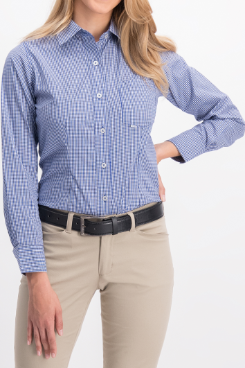 BLUSA LINEA EJEC ML CUADRO CALIFORNIA 50A/50P-MARINO/REY-2L