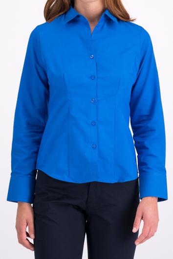 BLUSA DE VESTIR LINEA DE ORO AZUL FRANCIA-4L