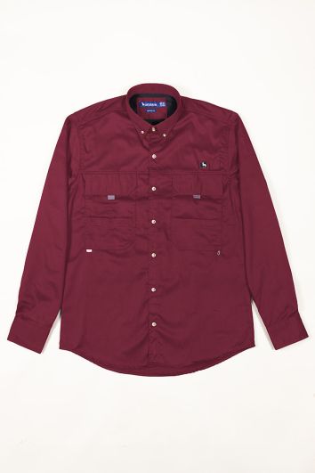 CAMISA CASUAL ML PESCADOR-VINO-38