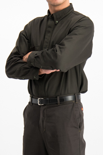 CAMISA GABARDINA BOTÓN OCULTO