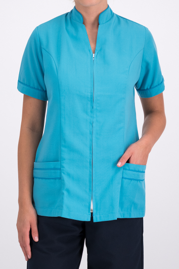 BATA CAMARISTA C/CIERRE-AZUL TURQUESA-CH