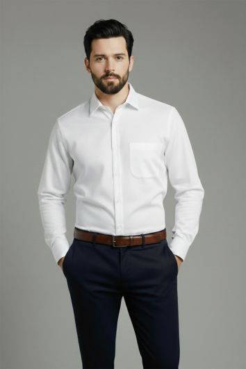 CAMISA ML BAMBÚ STRETCH-BLANCO-CH