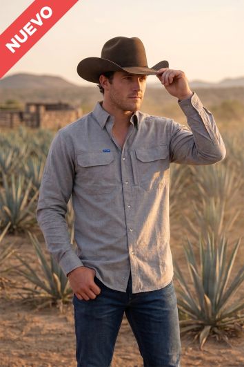 CAMISA KING RANCH FORT LAUDER-GRIS-0L