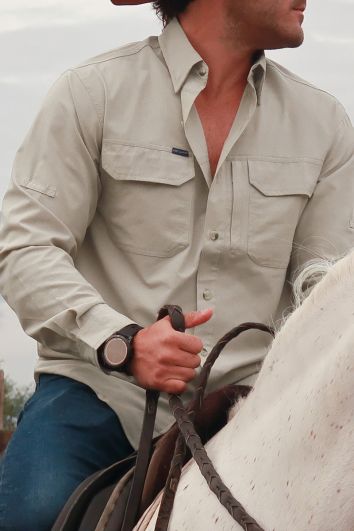 CAMISA KING RANCH FORT LAUDER-KAKI-XS