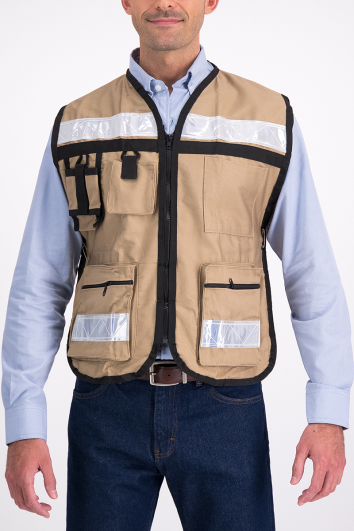 CHALECO RESCATISTA GAB 65%POL/35%ALG-BEIGE-UN