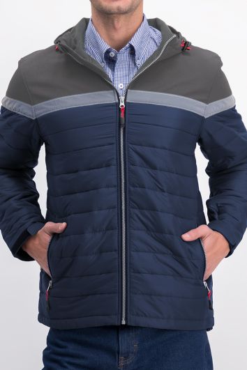 CHAMARRA PLASTIFICADA C/CINTA REFLEJANTE-AZUL MARINO-GRIS-2L