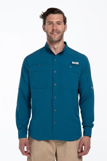 CAMISA PESCADOR ML FORT LAUDER-CENIZO-XS