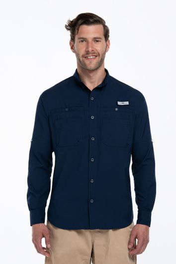 CAMISA PESCADOR ML FORT LAUDER-AZUL MARINO-CH