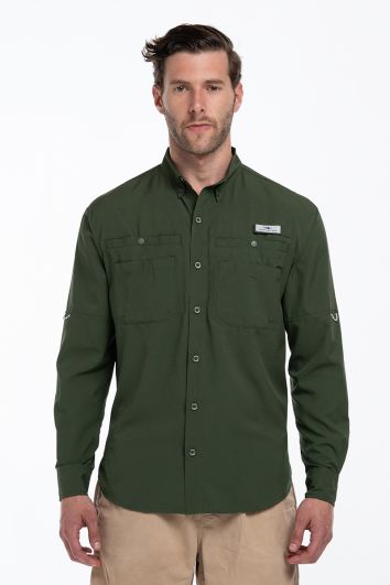 CAMISA PESCADOR ML FORT LAUDER-VERDE-CH