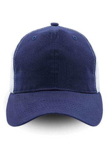 GORRA TIPO POLO CON MALLA-MARINO MALLA BLANCA-UN