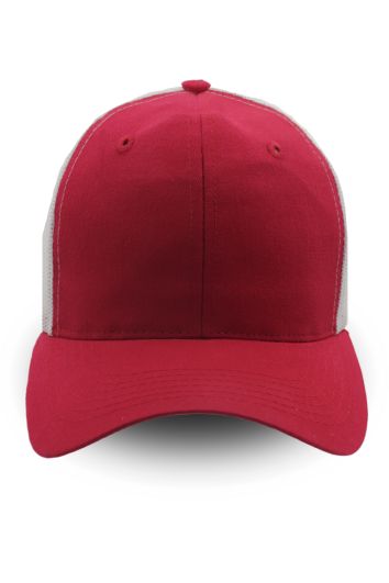 GORRA TIPO POLO CON MALLA-ROJO MALLA BLANCA-UN