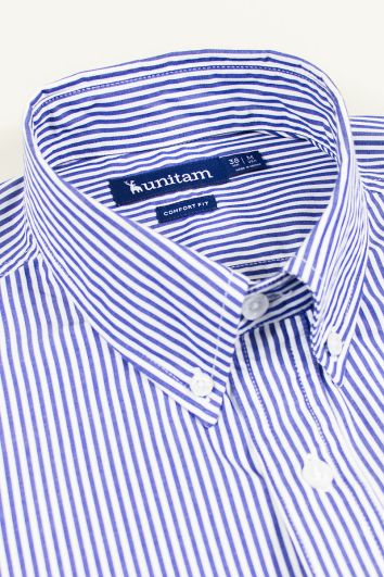 CAMISA LINEA EJEC ML SYDNEY-AZUL RAYA BLANCA-40