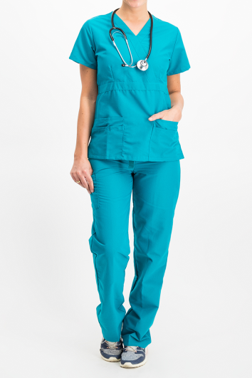 JUEGO QUIRURGICO COSMO DAMA C/BOLSAS-VERDE TURQUESA-XS