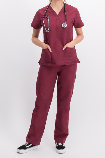 JUEGO QUIRURGICO BASICO DAMA C/BOLSAS-VINO-3L