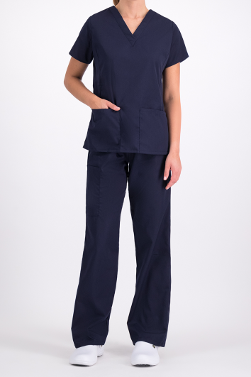 JUEGO QUIRURGICO BASICO DAMA 65P/35A-AZUL MARINO-2L