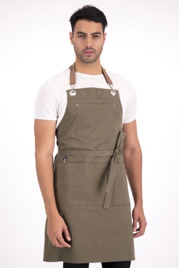 MANDIL MESERO CHICAGO-VERDE MILITAR-KAKI-UN