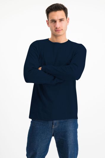 PLAY C/RED ML YAZBEK 100% ALG S/LOG AZUL MARINO L