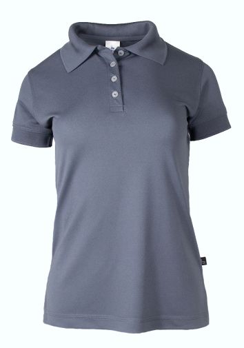 PLAYERA PRIME TIPO POLO 100% POL DAMA-GRIS GRAFITO-0M