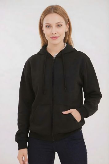 Sudadera Con Cierre y Gorro