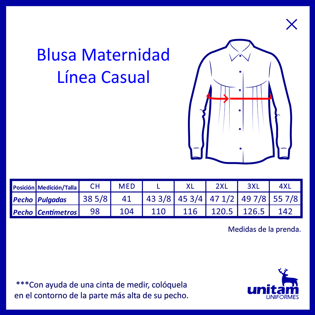 Blusa Casual Maternidad Gabardina Ligera 100% Algodón