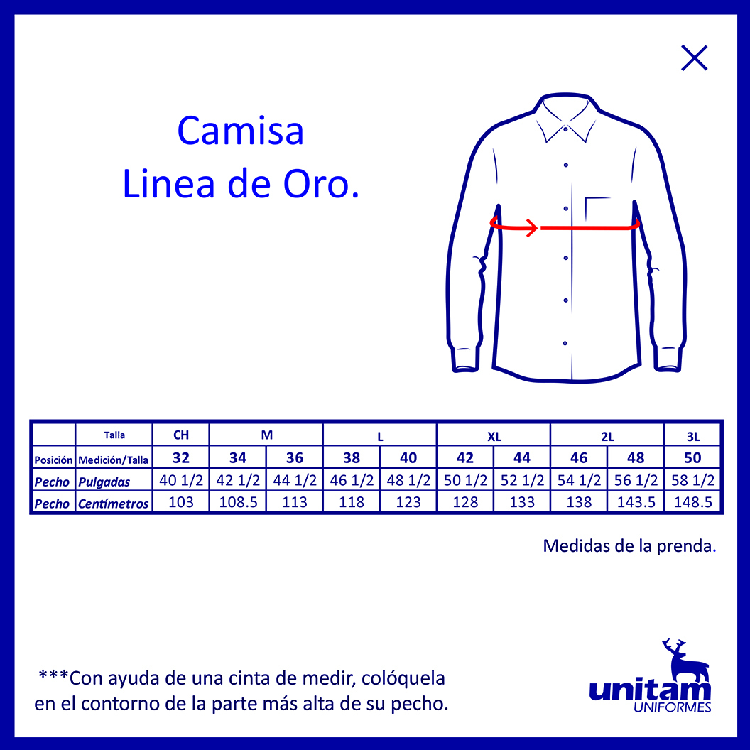 Medidas de camisa de vestir outlet