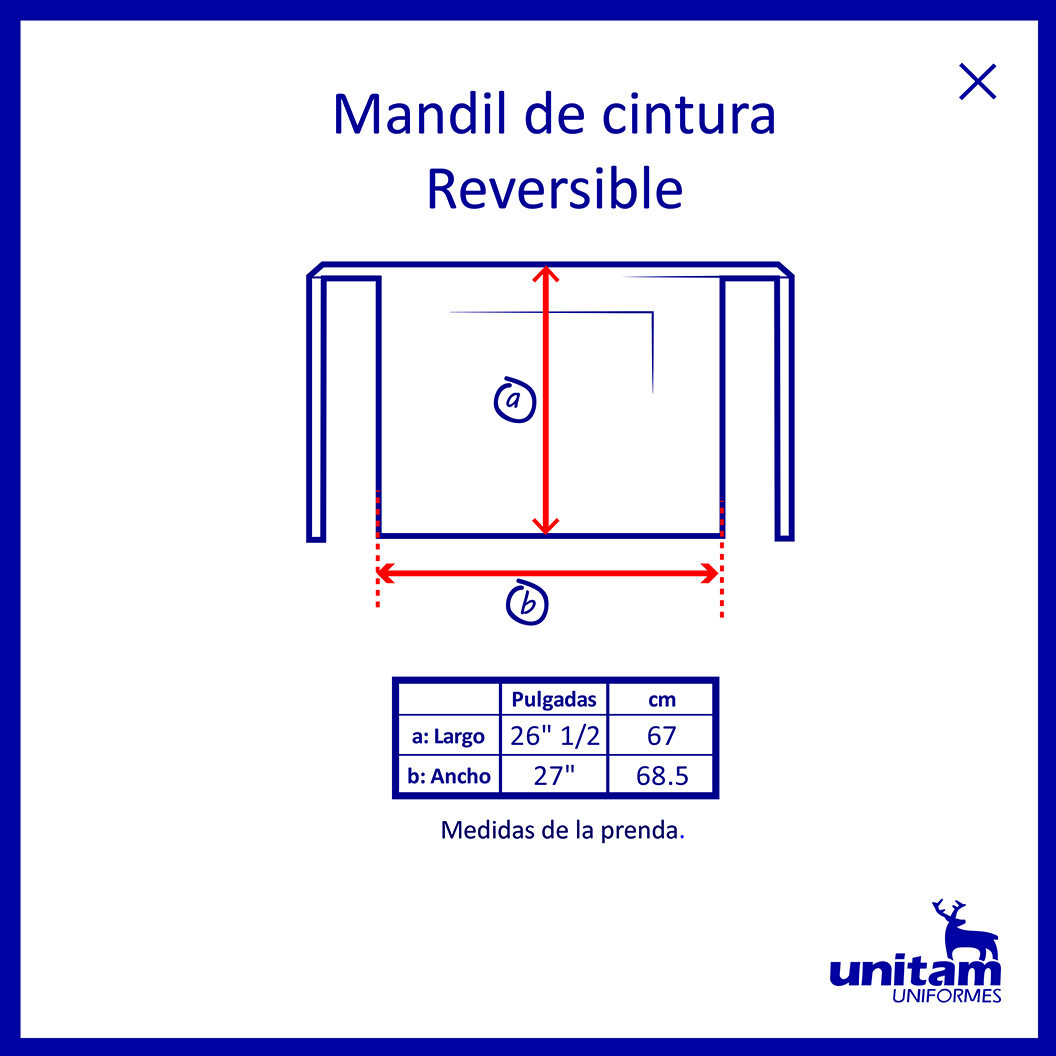 MANDIL CINTURA REVERSIBLE