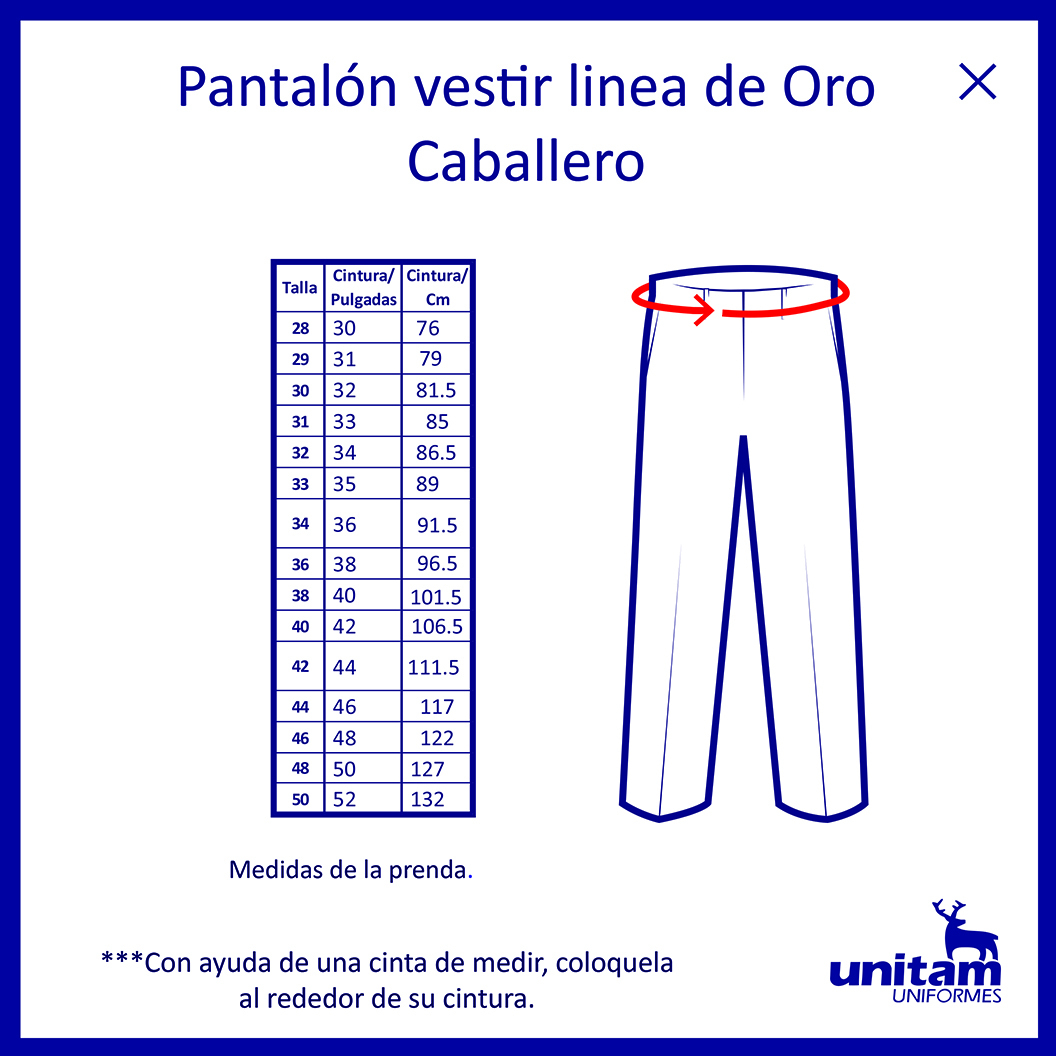 Pantalón de Vestir Línea de Oro