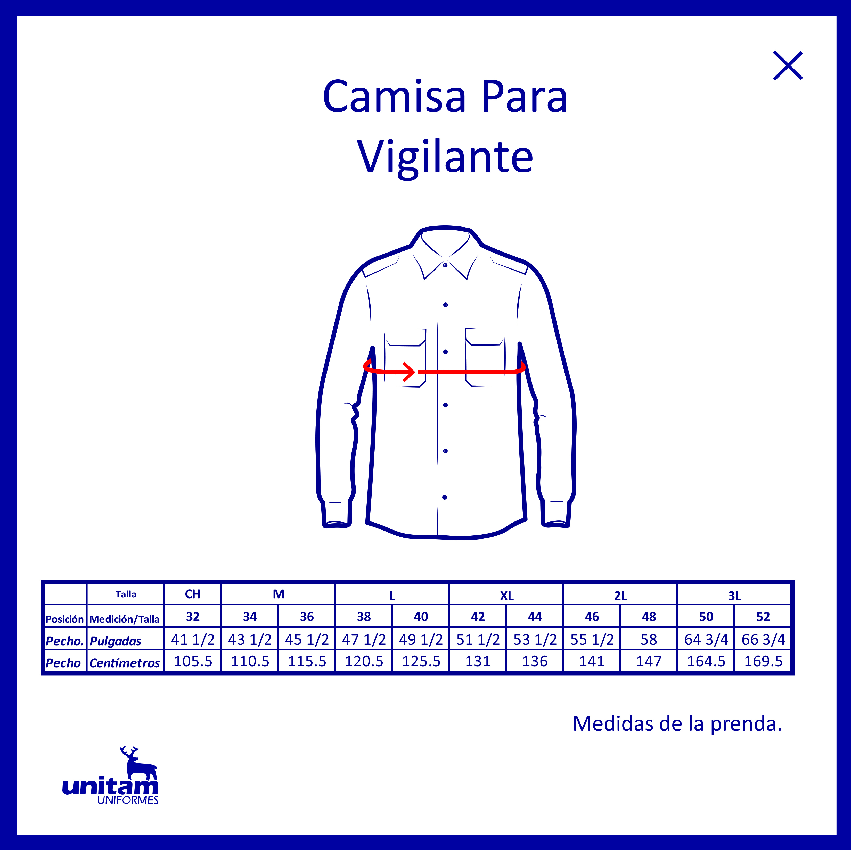 Camisa para vigilante