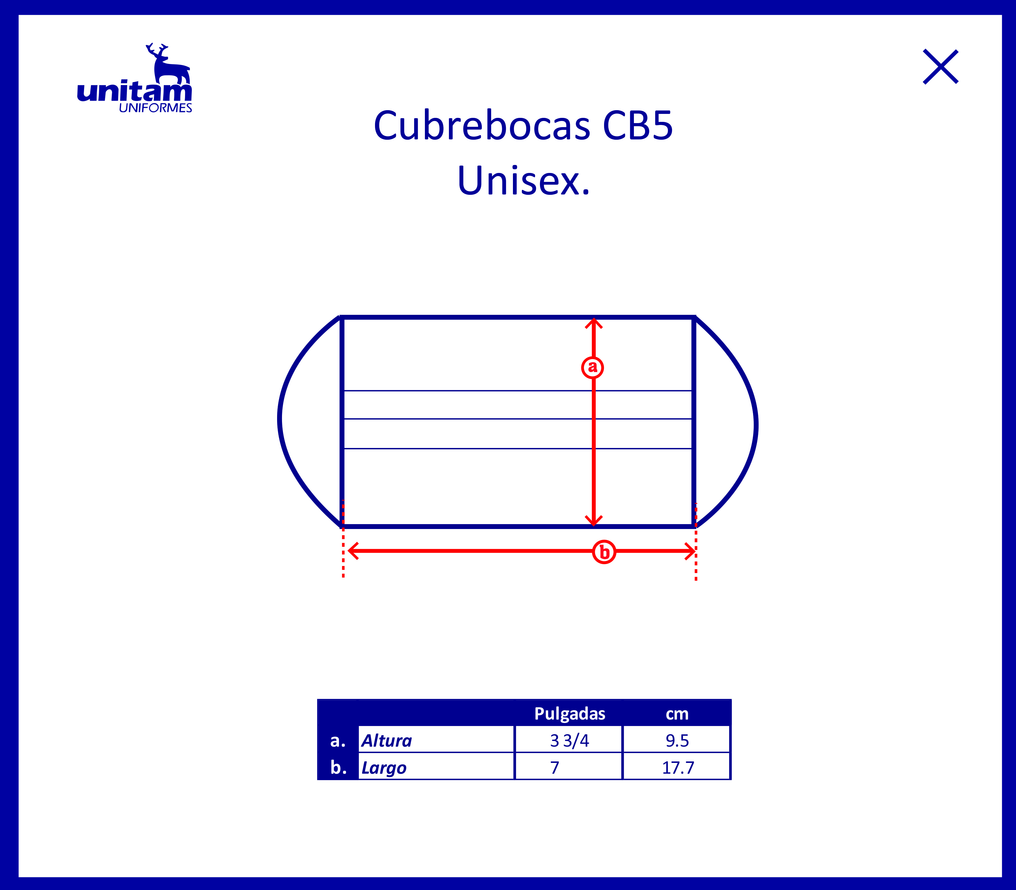 Cubreboca CB5 paq. 5pzas