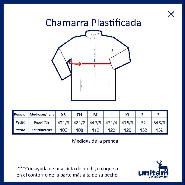 Chamarra plastificada
