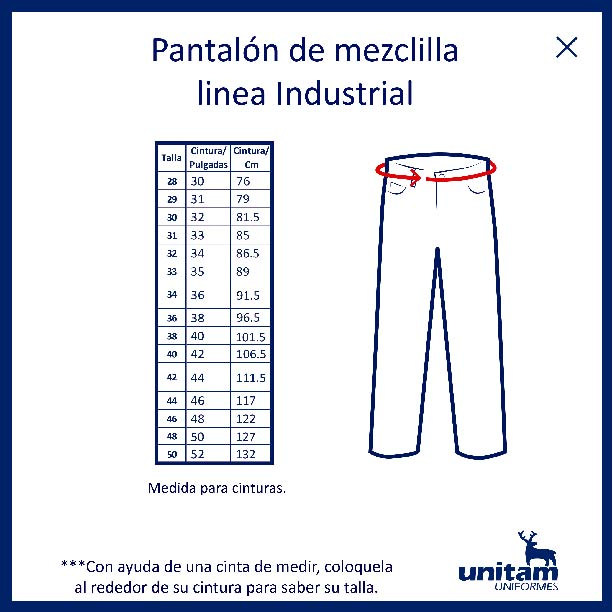 PANTALÓN MEZCLILLA 12.5 OZ