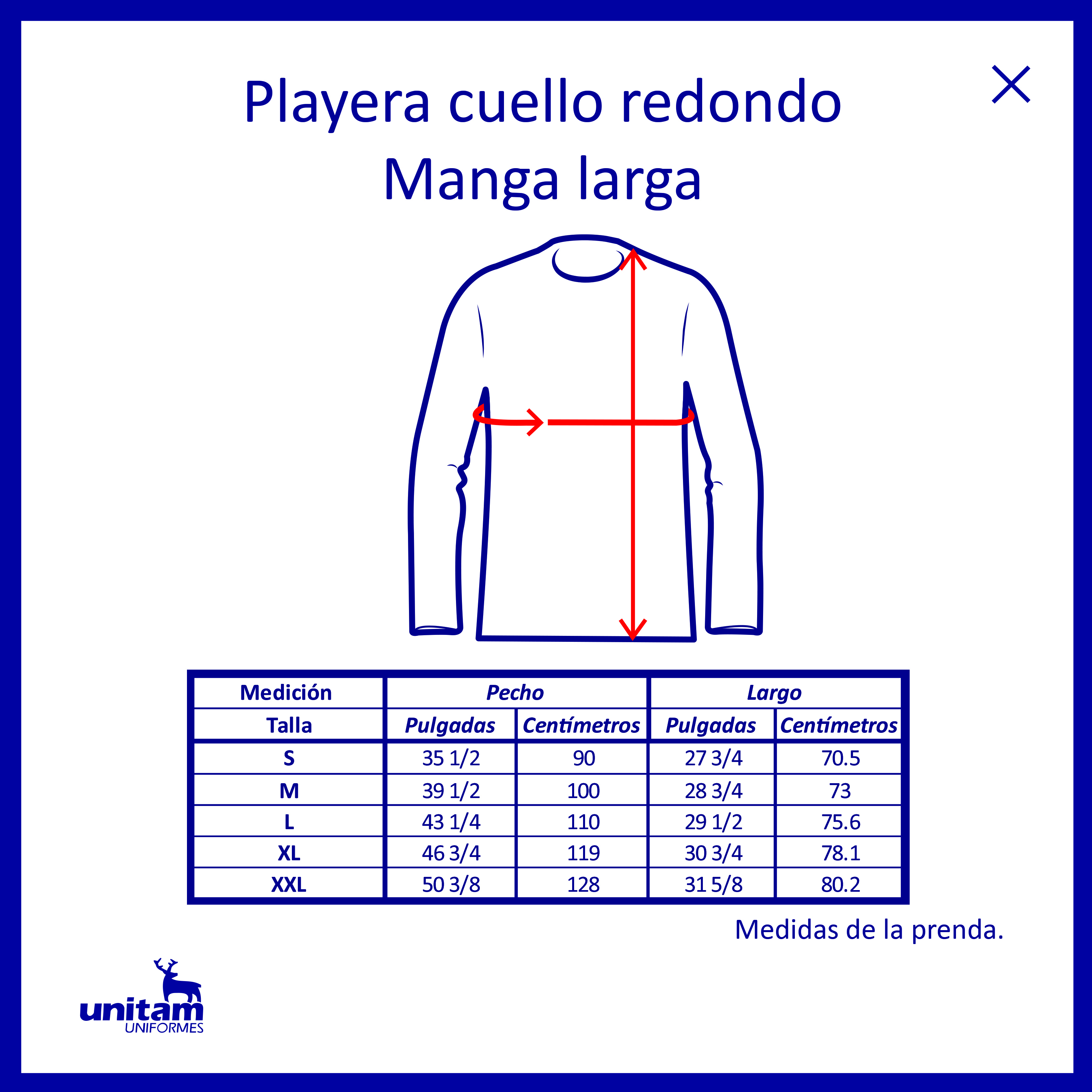 Playera Cuello Redondo Unisex Manga Larga 100% Algodón