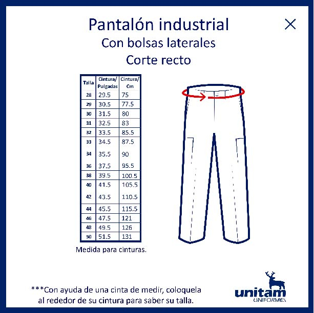 Pantalón Gabardina Industrial 65% Pol. 35% Alg. Tipo Cargo