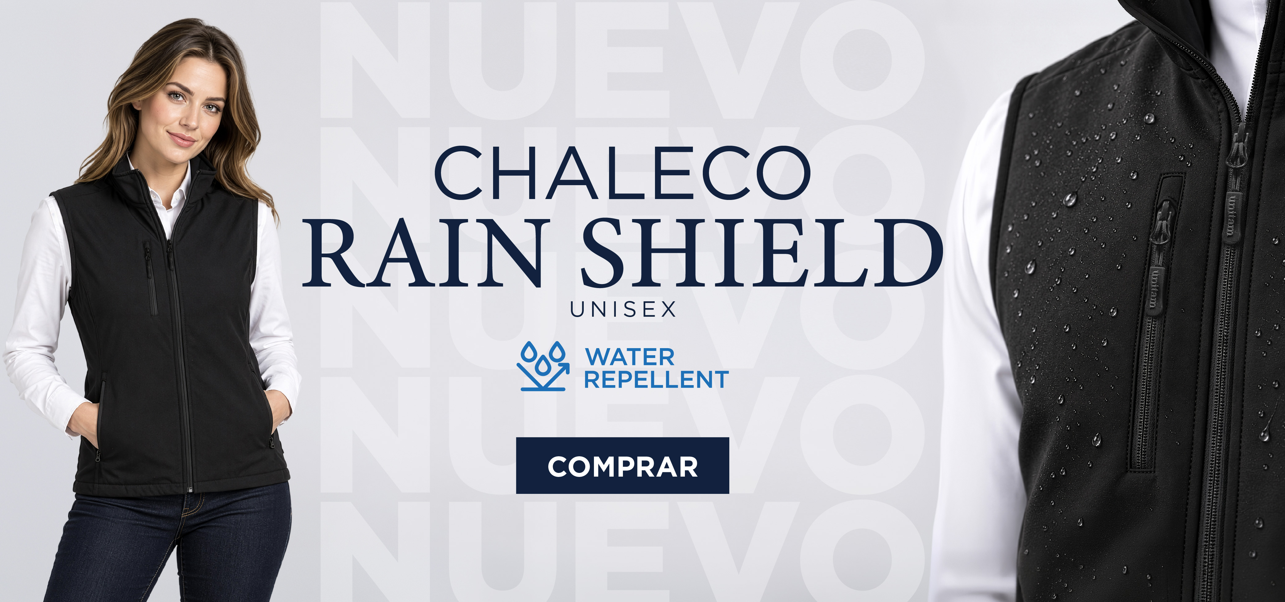 Nuevo Chaleco Rain Shield Color Negro